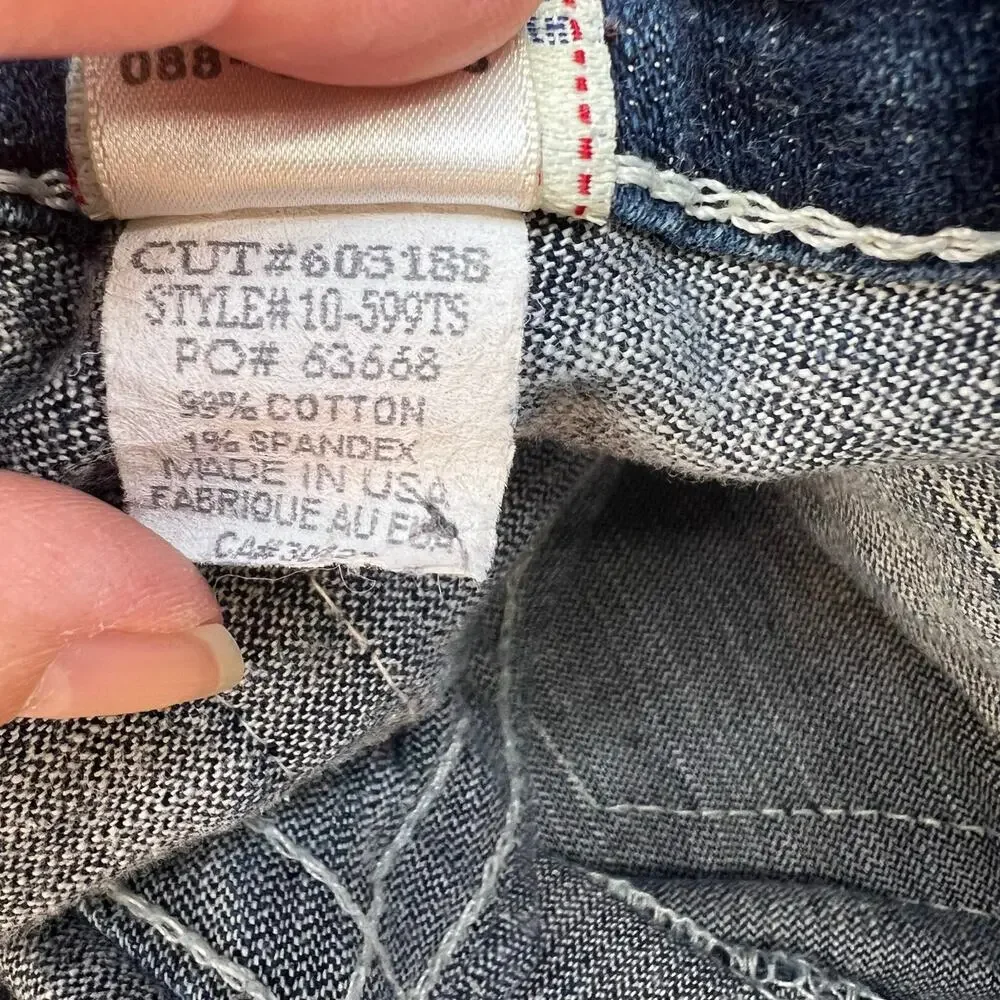True Religion Jeans Women's 26 (2) Blue Julie Straight Pocket Flap Preppy - Picture 7 of 15